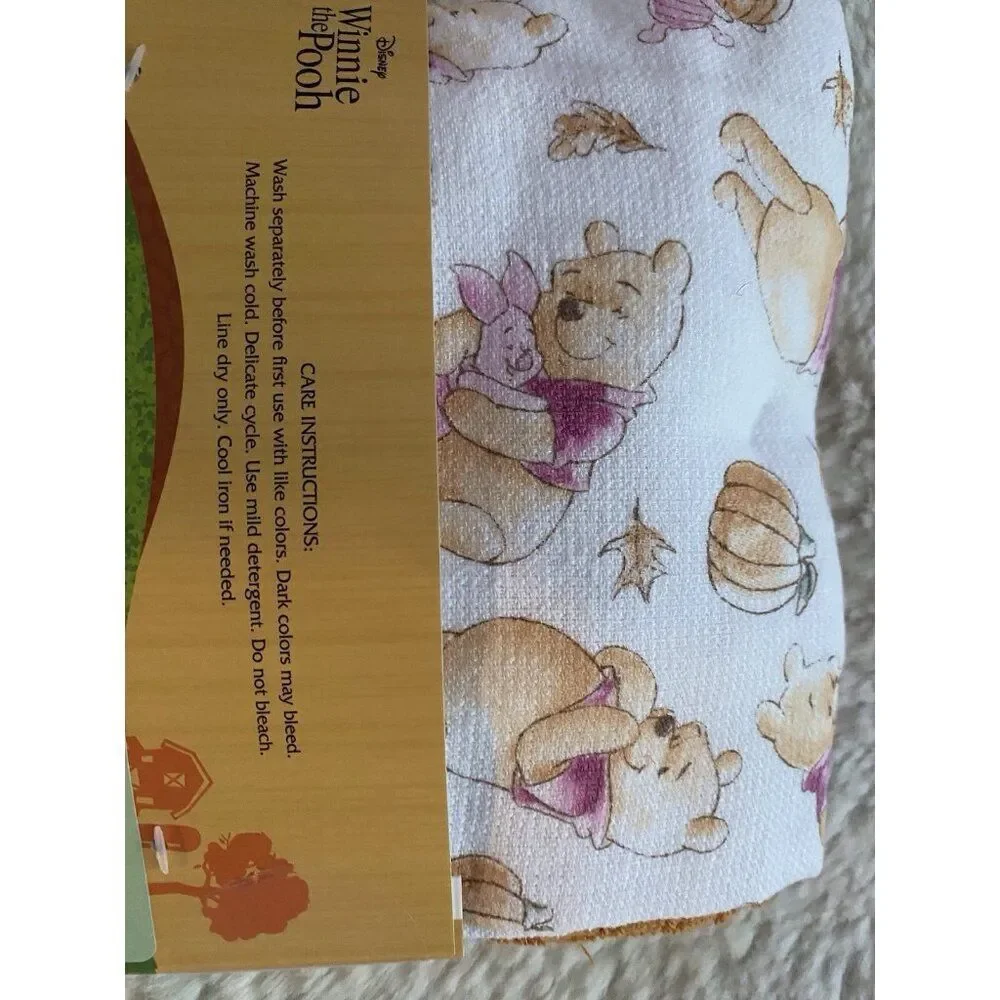 3 Pack Disney Winnie The Pooh Piglet Autumn Fall‎ Leaves Kitchen Towels 16 X 26”